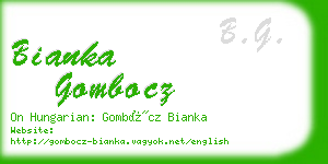 bianka gombocz business card